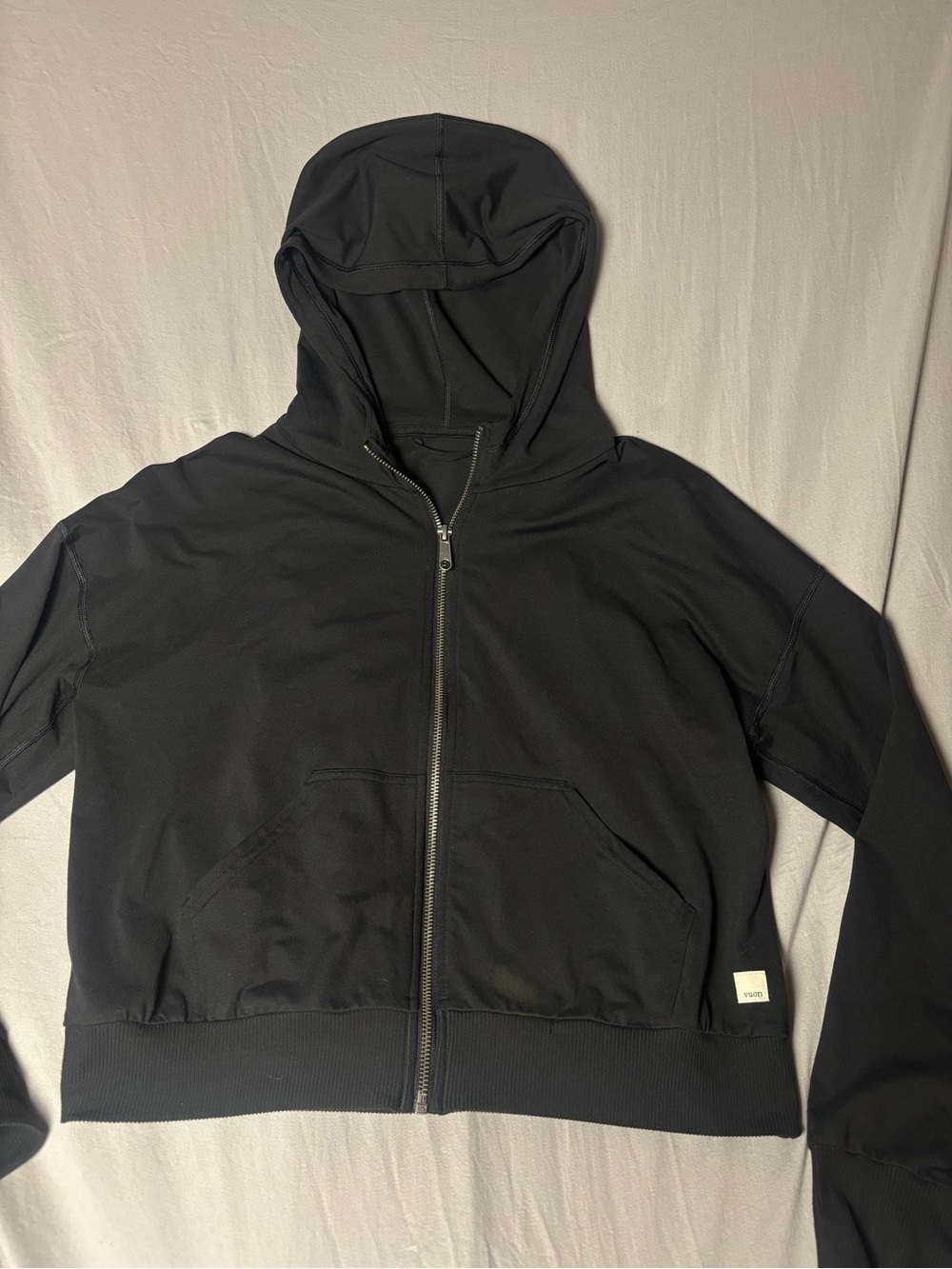 Vuori Black Full-Zip Hooded Jacket